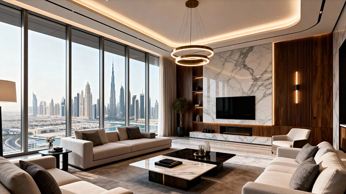تصميم ديكور سكني دبي للمنازل الفاخرة