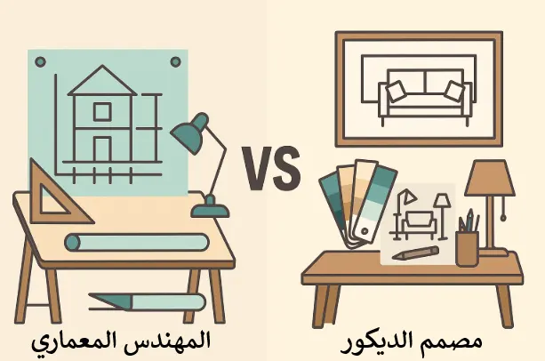 الفرق بين المهندس المعماري ومصمم الديكور: شرح الأدوار الأساسية