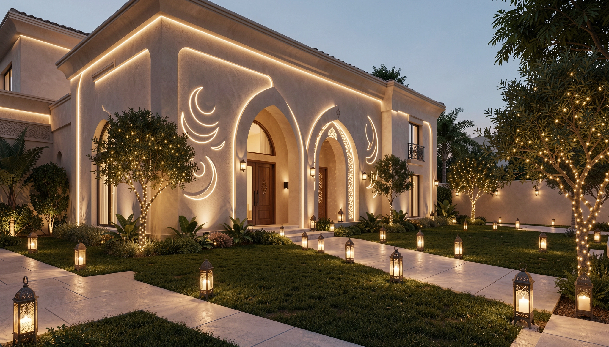 أفكار إضاءة رمضان التجارية للفلل في 2026